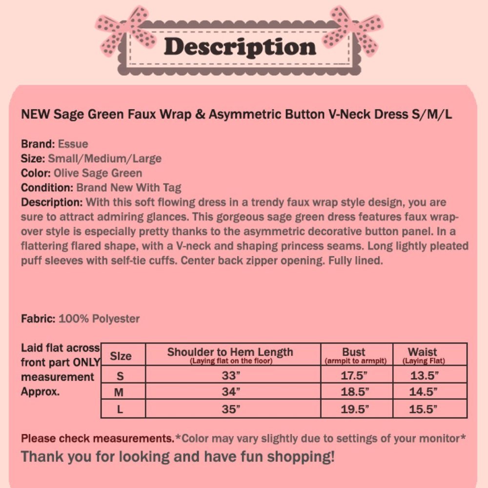 Olive Sage Green Faux Wrap Asymmetric Button Dress - Picture 8 of 8